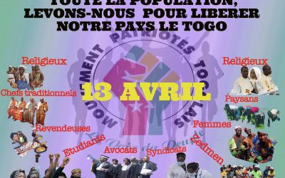 APPEL DU MOUVEMENT PATRIOTES TOGOLAIS           (aux partis politiques, OSC, syndicats, Chefs traditionnels, étudiants …)