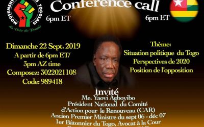 Me. Yawovi Agboyibo a échangé avec la DIASPORA Togolaise